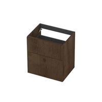 INK - Onderkast 2L A-sym Fin. Gefr. Tbv Greep - 600x450x650 Mm - Chocolate