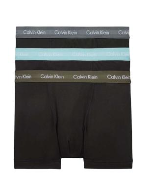 Calvin Klein - 3p Trunk - Cotton Stretch - 6EW, Maat:S