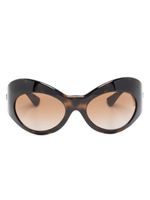 Versace Eyewear Medusa shield-frame sunglasses - Marron