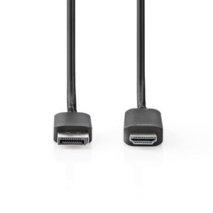 Nedis DisplayPort-Kabel | DisplayPort Male | HDMI | 2 m | 1 stuks - CCGP37104BK20 CCGP37104BK20