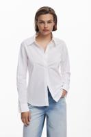 Effen overhemd met borduursels - WHITE - L