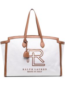 Ralph Lauren Collection sac porté épaule à logo imprimé - Blanc