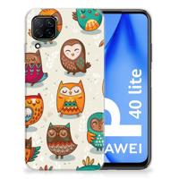 Huawei P40 Lite | TPU Hoesje | Vrolijke Uilen