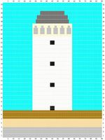 Sunarts doe het zelf pakket model Vuurtoren Noordwijk aan Zee 80 x 210 cm artikelnummer D311 - thumbnail