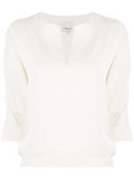 3.1 Phillip Lim SATIN DOLMAN SLEEVE TOP - Blanc