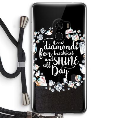 Diamonds: Xiaomi Mi Mix 2 Transparant Hoesje met koord