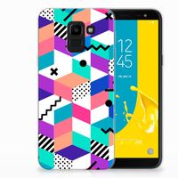 Samsung Galaxy J6 2018 TPU Hoesje Blokken Kleurrijk