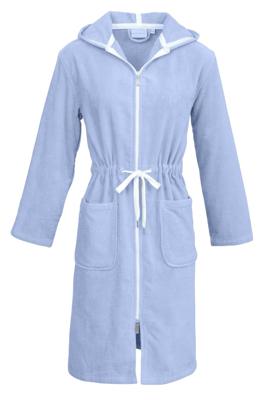 Carl Ross Carl Ross Damesbadjas met Capuchon 36410 Ice Blue/Off White 40/42
