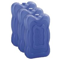 Set van 3x stuks grote koeltas/koelbox koelelementen blauw 350 gram 18 x 11 cm