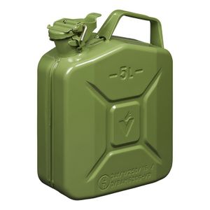 Metalen jerrycan legergroen voor brandstof 5 liter