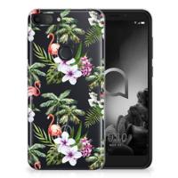 Alcatel 1S (2019) | TPU Hoesje | Flamingo Palms