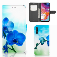 Samsung Galaxy A70 Hoesje Orchidee Blauw - Cadeau voor je Moeder