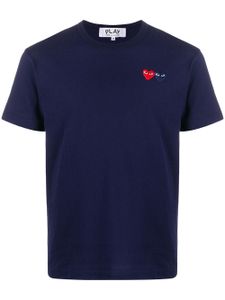 Comme Des Garçons Play t-shirt à patch cœurs - Bleu