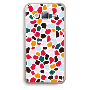 Colored Giraffe: Samsung Galaxy J3 (2016) Transparant Hoesje