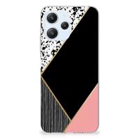 Xiaomi Redmi 12 4G | TPU Hoesje | Zwart Roze Vormen