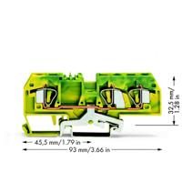 WAGO 282-687/999-950 Aardingsklem 8 mm Spanveer Toewijzing: Terre Groen, Geel 25 stuk(s)