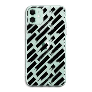 Zwarte vegen: iPhone 11 Transparant Hoesje