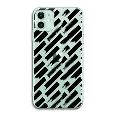 Zwarte vegen: iPhone 11 Transparant Hoesje