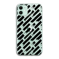 Zwarte vegen: iPhone 11 Transparant Hoesje