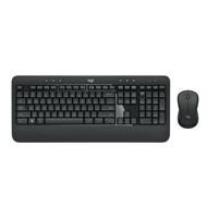 Logitech mk540 advanced - draadloze toetsenbord- en muiscombinatie, desktopset (donkergrijs, eu lay-out (qwerty), 1000 dpi)