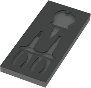 Wera 9881 Schuimrubberen inzetstuk voor KNIPEX tangen Set 2, zonder gereedschap, 172 x 30 x 392 mm - 05137381001