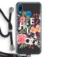 Hello in flowers: Huawei P20 Lite Transparant Hoesje met koord
