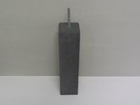 Betonpoer hoog model met facetrand 140x140mm Betonpoer hoog model met facetrand 140x140mm