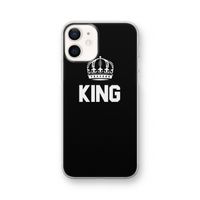 King zwart: iPhone 12 Transparant Hoesje
