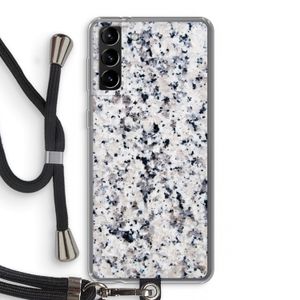 Gespikkelde marmer: Samsung Galaxy S21 Plus Transparant Hoesje met koord