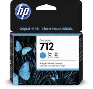 HP inktcartridge 712, 29 ml, OEM 3ED67A, cyaan