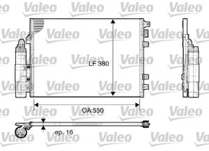 Condensor, airconditioning VALEO, u.a. für Renault