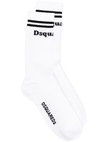 DSQUARED2 chaussettes à logo en maille - Blanc