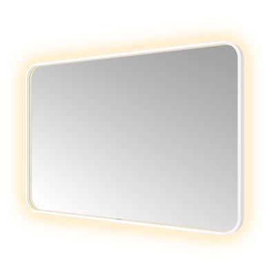 Spiegel Hotbath &MORE 80x120 cm LED-Verlichting Spiegelverwarming Rechthoek Afgerond Mat Wit