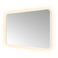 Spiegel Hotbath &MORE 80x120 cm LED-Verlichting Spiegelverwarming Rechthoek Afgerond Mat Wit