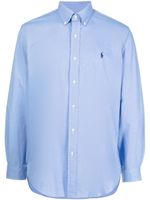 Polo Ralph Lauren chemise en coton à boutonnière - Bleu