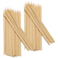 Sateprikkers - 340x - bamboe hout - 25 cm - spiezen - satestokjes