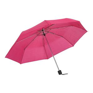 Opvouwbare mini paraplu - 2x stuks - fuchsia roze - 96 cm - Voordelige kleine paraplu - Regenbescher