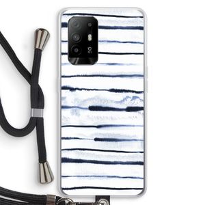 Ink Stripes: Oppo A94 5G Transparant Hoesje met koord
