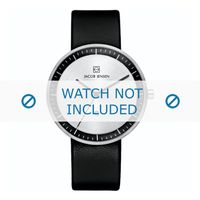 Horlogeband Jacob Jensen Strata 270 Onderliggend Leder Zwart 20mm - thumbnail