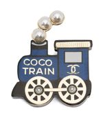 CHANEL Pre-Owned broche Coco Train (2022) - Bleu