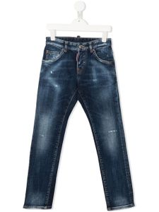 DSQUARED2 KIDS jean slim à effet délavé - Bleu