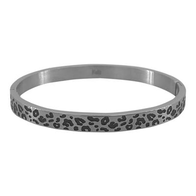 Kalli Bangle Armband Panter Zilver