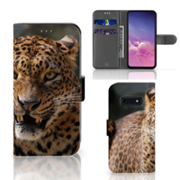 Samsung Galaxy S10e | Telefoonhoesje | Met pasjeshouder | Luipaard