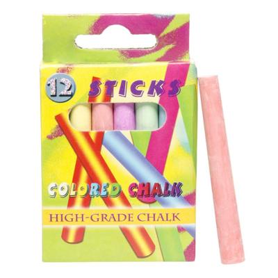 Schoolbord krijtjes - 12x - gekleurd - 7,5 cm - schoolkrijtjes - speelgoed