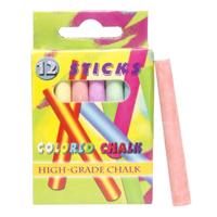 Schoolbord krijtjes - 12x - gekleurd - 7,5 cm - schoolkrijtjes - speelgoed