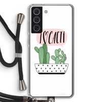 I love cacti: Samsung Galaxy S21 FE Transparant Hoesje met koord
