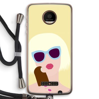 Ice cream: Motorola Moto Z Force Transparant Hoesje met koord