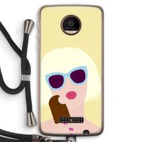 Ice cream: Motorola Moto Z Force Transparant Hoesje met koord