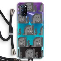 Cats: Oppo A72 Transparant Hoesje met koord