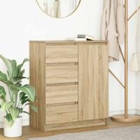 Dressoir met lades 71x35x84 cm spaanplaat sonoma eikenkleurig Dressoir met lades 71x35x84 cm spaanplaat sonoma eikenkleurig